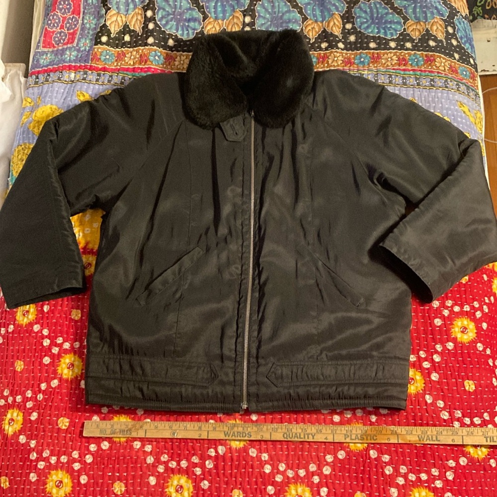 sz M Talbots aviator nylon jacket reversible